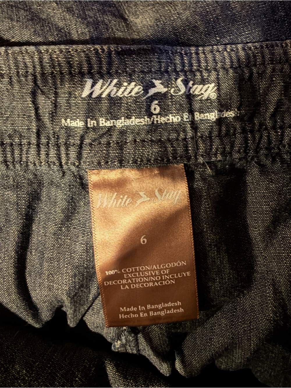 White Stag Dark Blue Denim Skirt - Picture 7 of 7